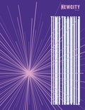 The June 2026 Issue: Design 50 (Print Edition) features a purple cover with radiating pink lines, NEWCITY at the top right, and TIME TRAVEL in tall white letters down the side—ideal inspiration for graphic designers and Chicago architects.